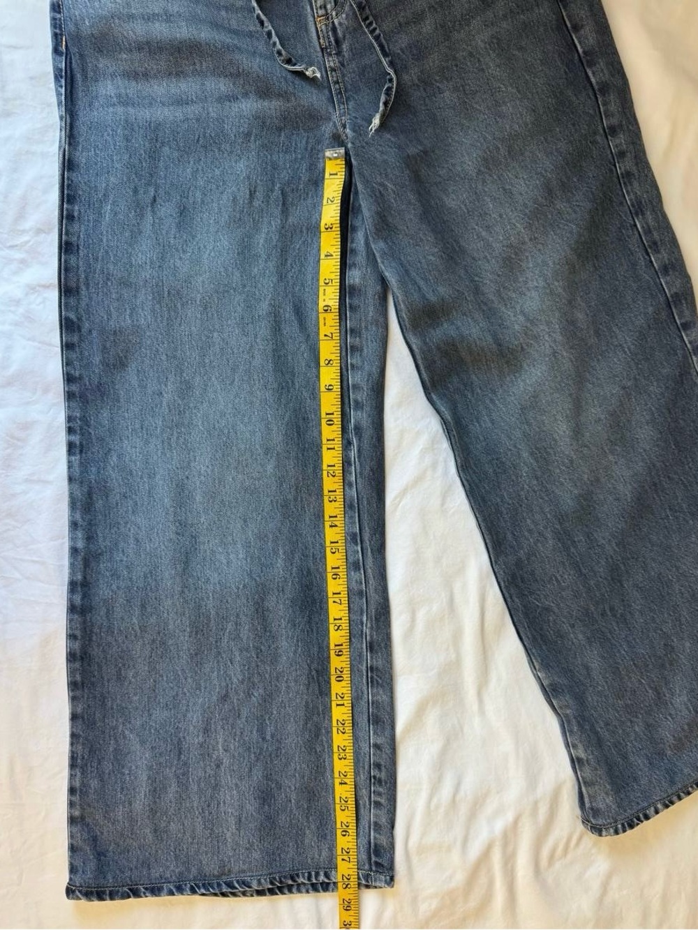 Splendid TENCEL Wide-Leg Jeans Womens Sz Med Blue Wash Lyocell Drawstring - Picture 6 of 7